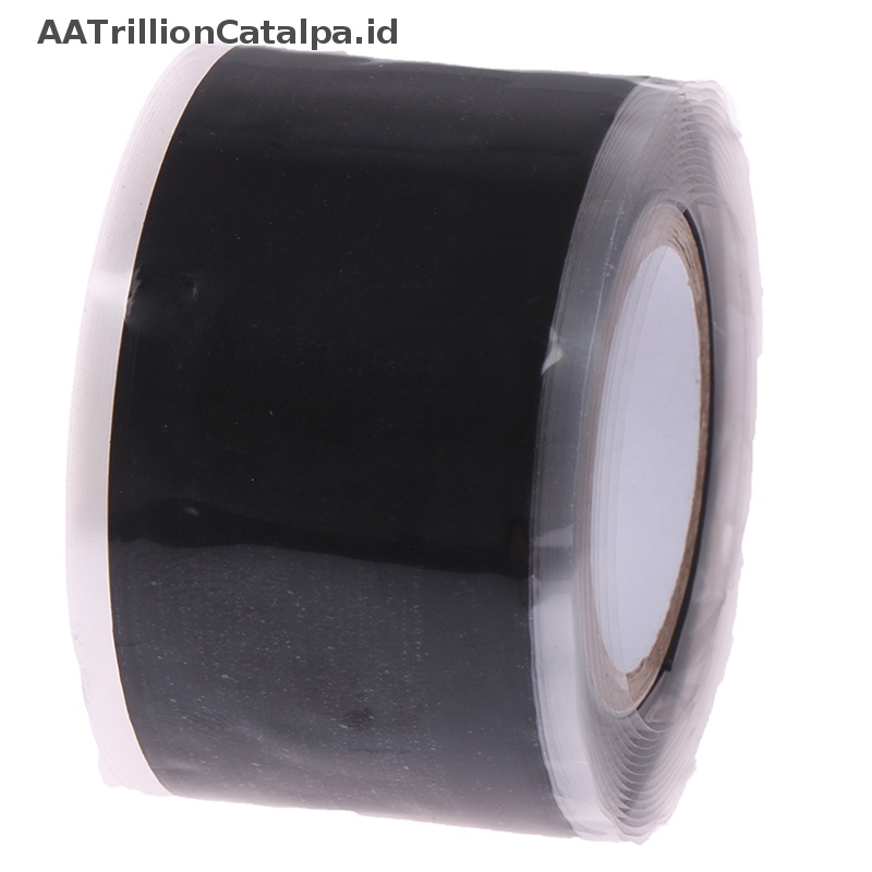 Aatrililioncatalpa 2.5cm*1.5m Lakban Anti Air Hitam Karet Kuat Seal Repair Tape ID