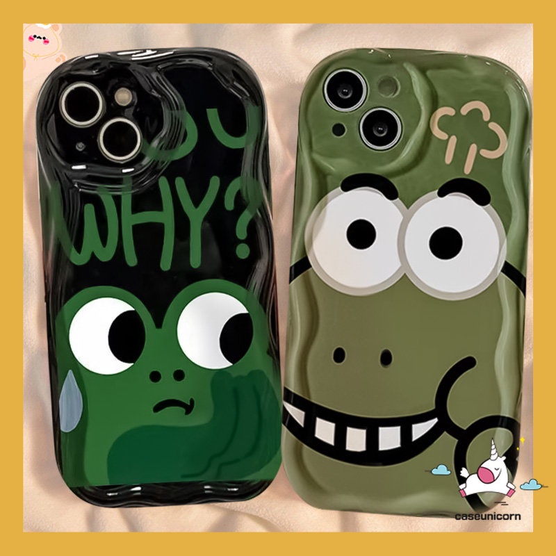 Case Buaya Kartun Untuk Realme C53 C35 C31 C11 C55 C25 7i 5 6i 5i 5s 9i C30 C15 C33 C21Y C25s C12 C25Y C21 C17 C2 C20 C20A C3 3D Wavy Curved Edge Cute Monster Kecil Soft Case