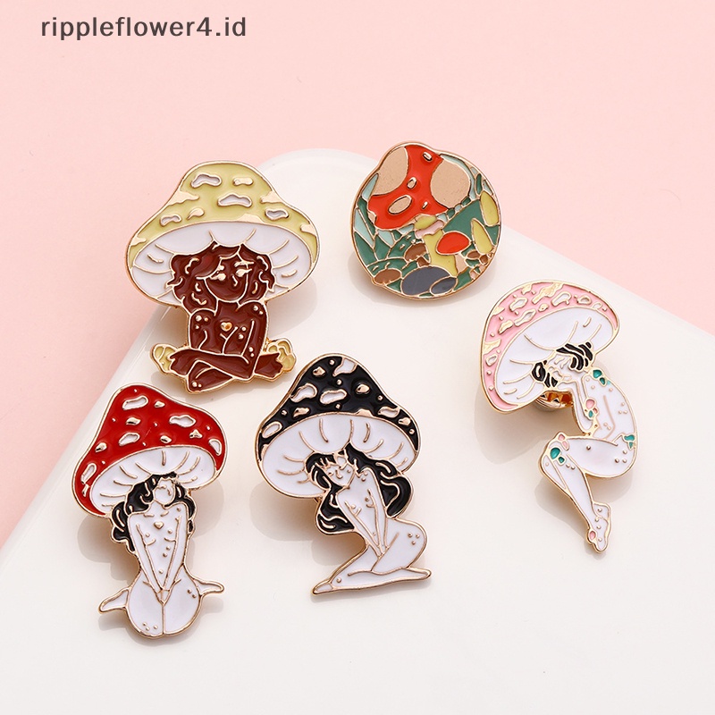 {rippleflower4.id} Kartun Gadis Bros Kerah Pin Vintage Deep Forest Maiden Di Ransel Badge~