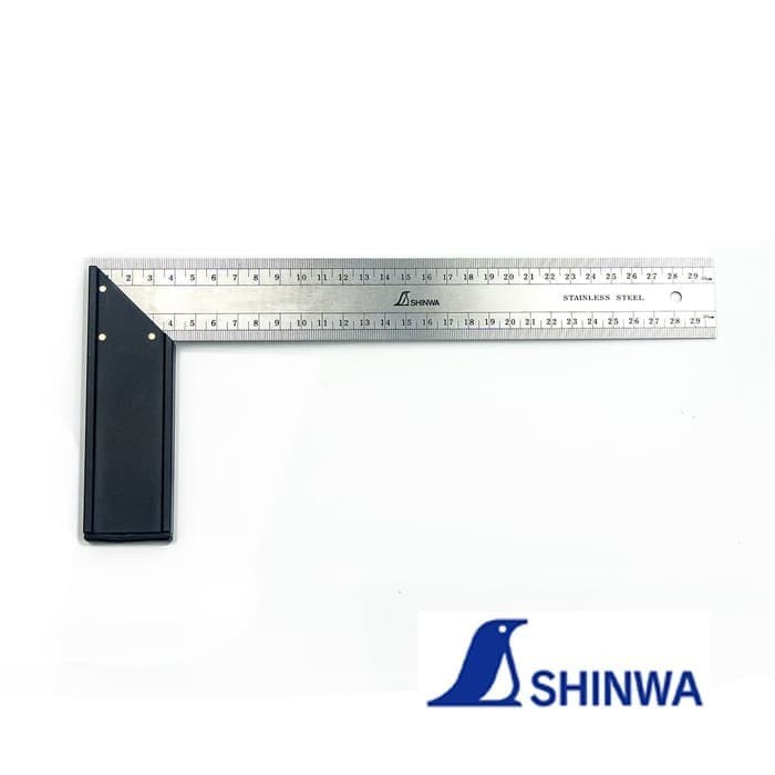 SHINWA Penggaris Sku Tukang 25cm Shinwa 45 / 90 derajat - 62294