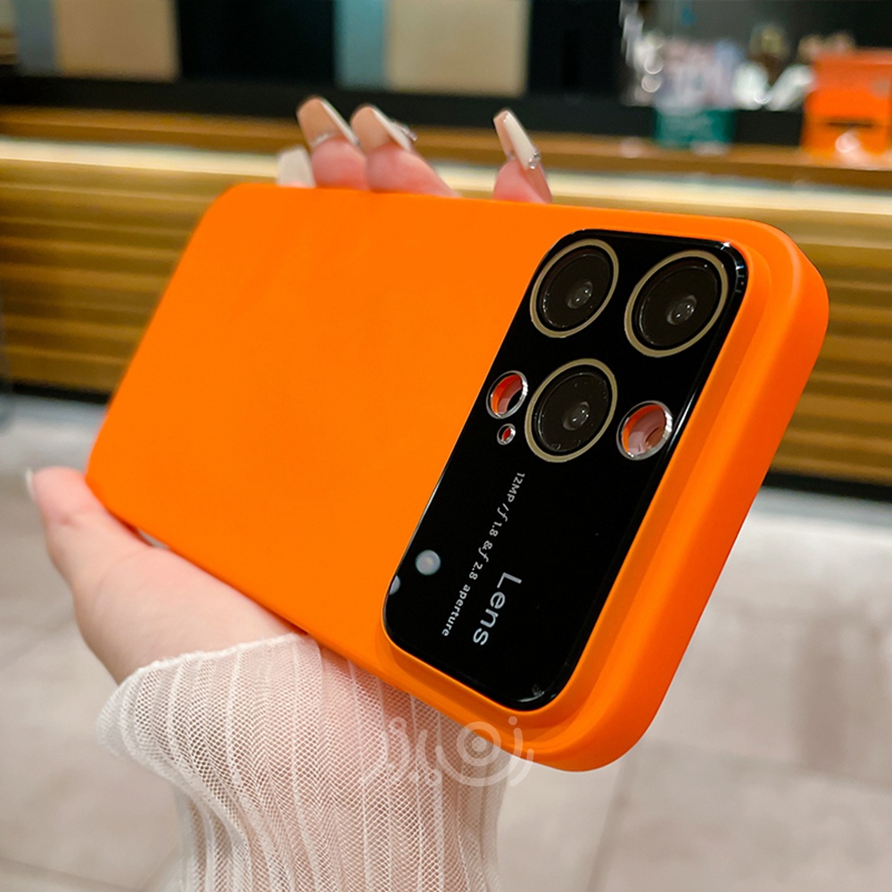 IPHONE Casing Ponsel Frosted Ultra Tipis Untuk Iphone11 12 13 14 Pro Max Case Iphone14 Plus Shockproof Casing Back Cover Dengan Pelindung Lensa