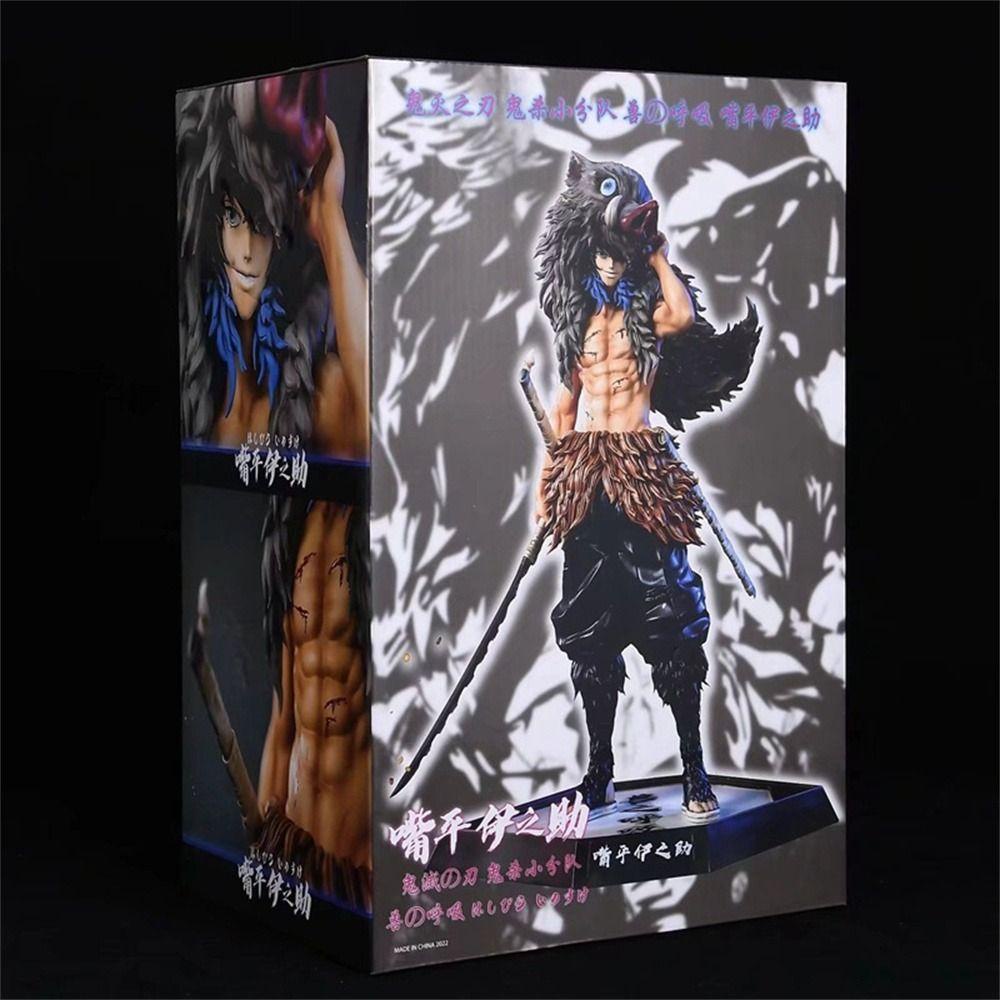 NEEDWAY Needway Demon Slayer Action Figure 29cm PVC Kimetsu No Yaiba Model Mainan PVC Action Figure Inosuke Anime