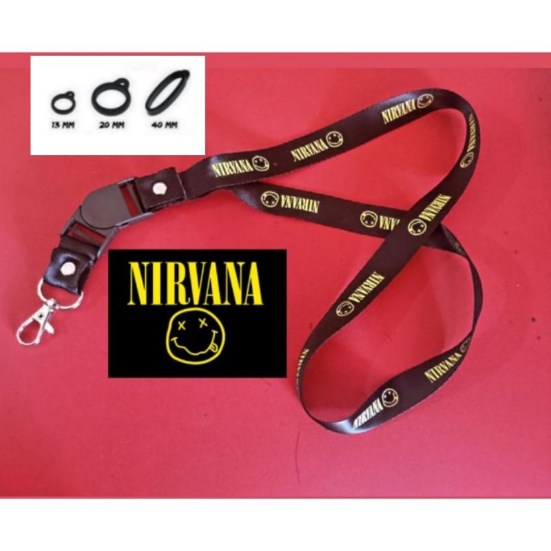 

TALI LANYARD Nirvana GANTUNGAN KUNCI/GANTUNGAN ID CARD/GANTUNGAN HP/GANTUNGAN FLASHDISK/GANTUNGAN POD
