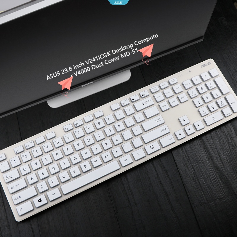 Cover Keyboard Komputer Untuk ASUS 23.8 Inch V241ICGK Komputer Desktop V4000 Penutup Debu MD-51 Silikon Pelindung Kulit Keyboard Film TPU Clear Cover Pelindung [ZK]