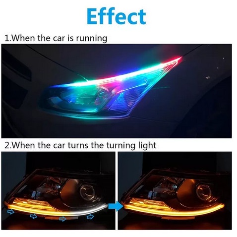 LAMPU LED ALIS SLIM 30CM + REMOTE RGB + SEN/SEIN RUNNING FLEXIBLE 30 cm