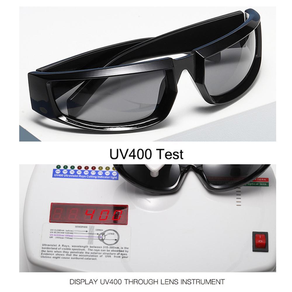 LILY Y2K Kacamata Wanita Hitam UV400 Steampunk Olahraga Punk Goggles