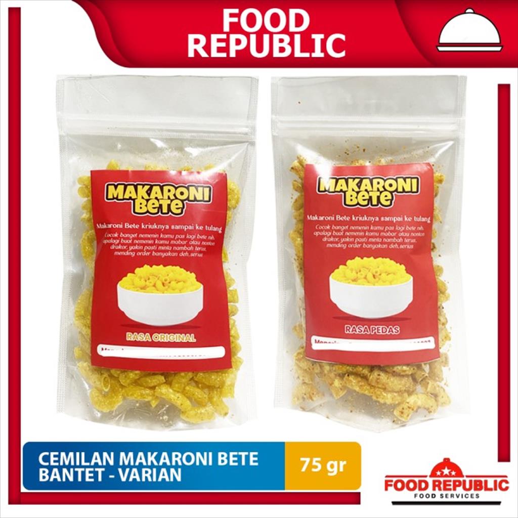 Makaroni Bete Bantet Original Pedas 75 Gr Kriuk Gurih Snack Cemilan Makanan Ringan