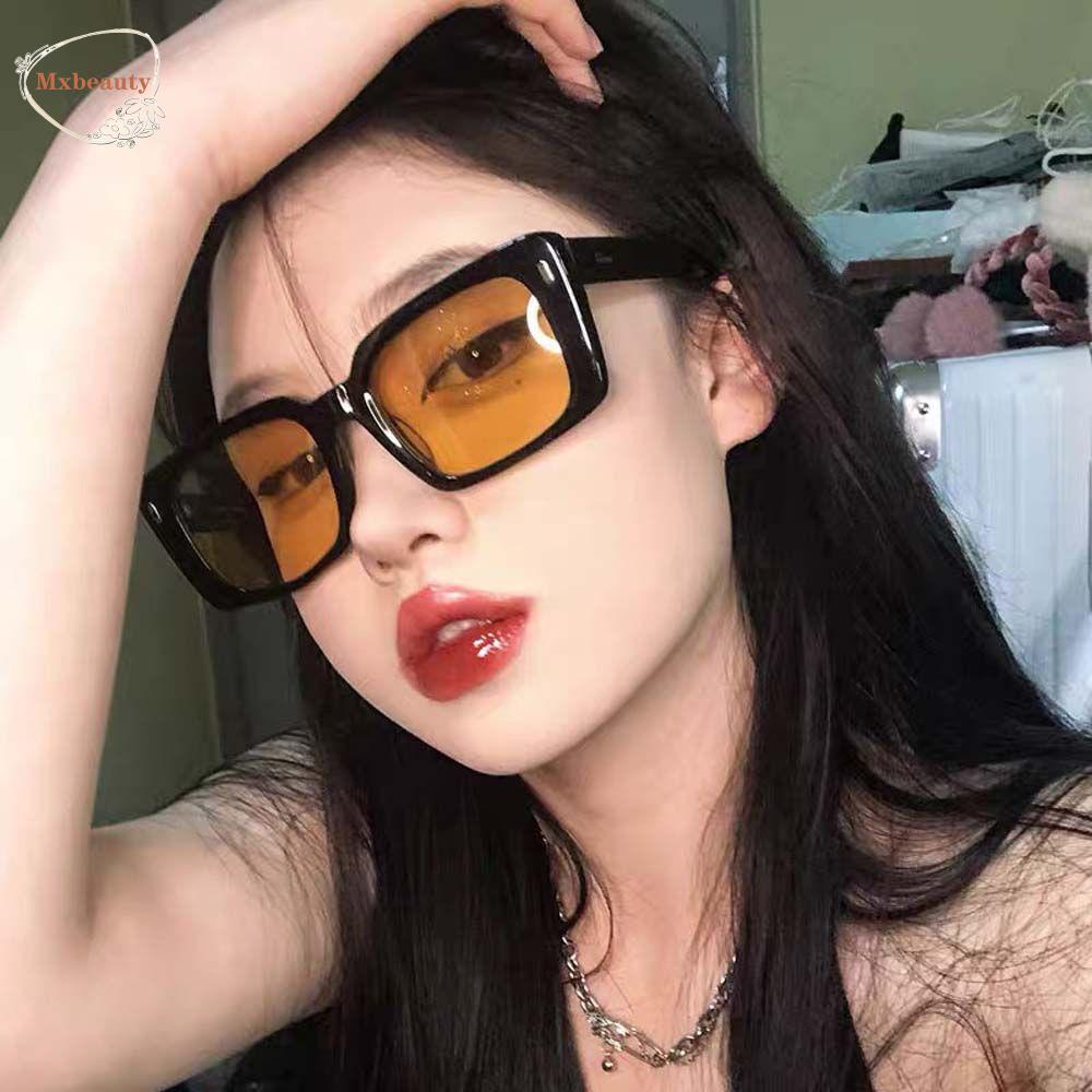 Mxbeauty Kacamata Hitam Persegi Merek Mewah Punk Hip Pop Persegi Panjang Bingkai Kecil Kepribadian Klasik Gaya Korea Sunglasses