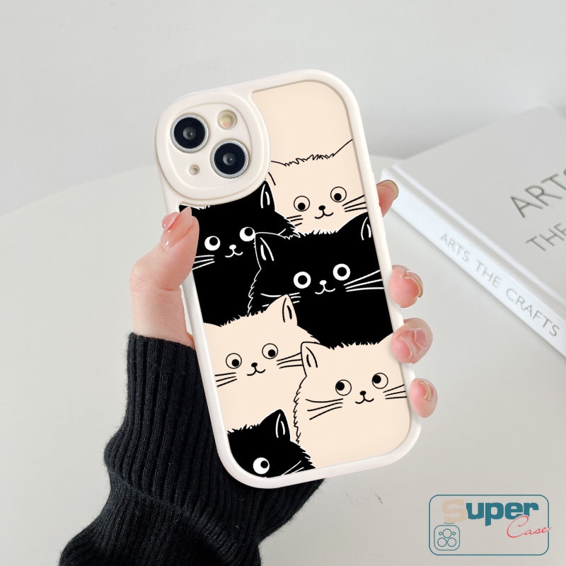 Casing Pasangan Kucing Full Layar Lucu Imut Realme C25s C31 C25Y C21Y C55 C35 C11 9i 5 6i 8 5i 7i 6s 8i 6 8 C30 C15 C12 C17 C30s 10 Pro+C21 GT C20A C20 C17 C3 Kartun Sarung Soft Case