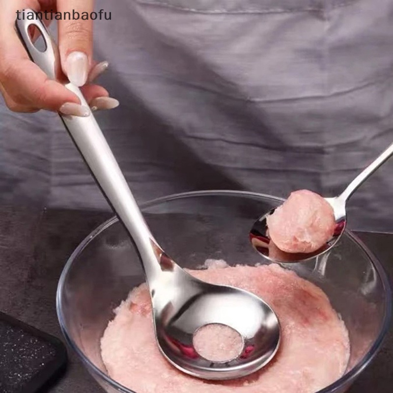 [tiantianbaofu] Stainless Steel Kroket Sendok Bakso Cetakan Non Pembuat Alat Press Daging Aksesoris Dapur Kreatif Peralatan Masak Butik