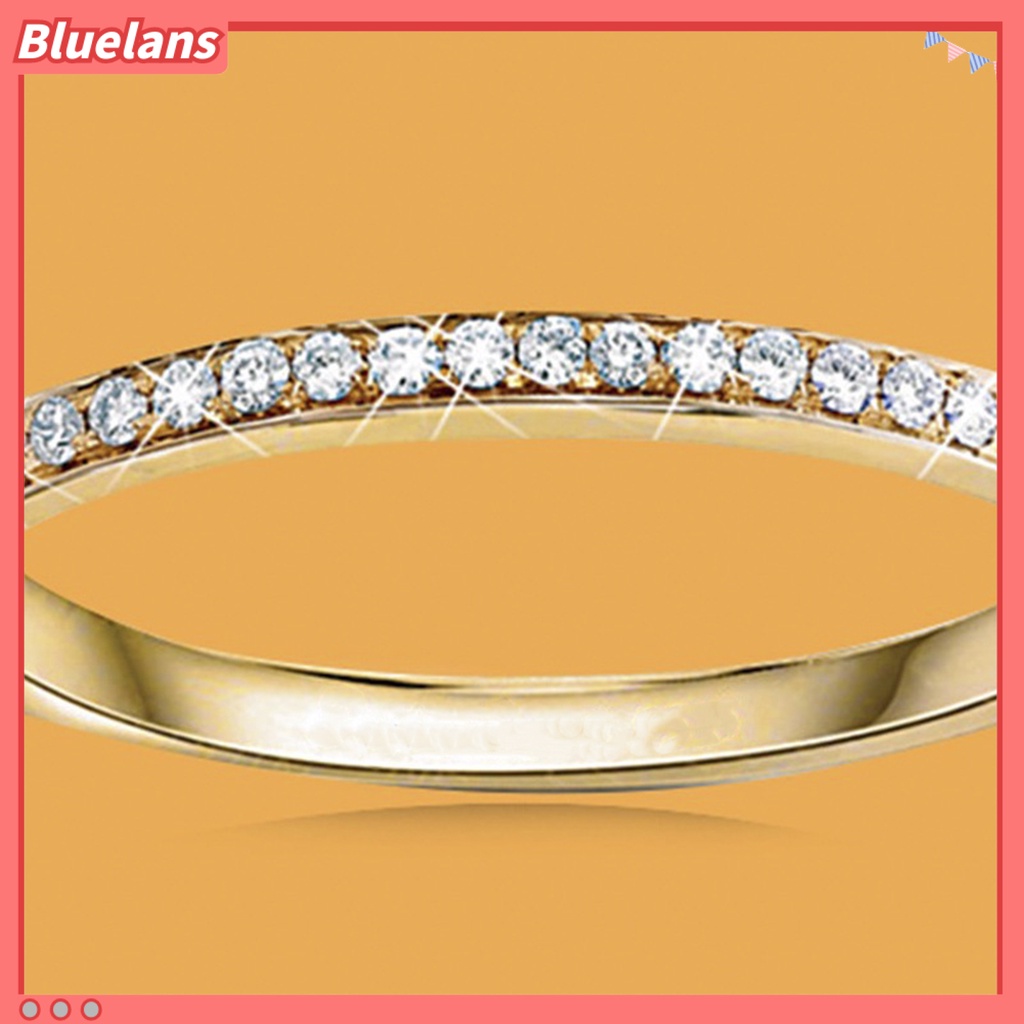 [BLS] 2pcs Cincin Kreatif Hadiah Valentine Alloy Wanita Cubic Zircon Hias Ring Untuk Pernikahan