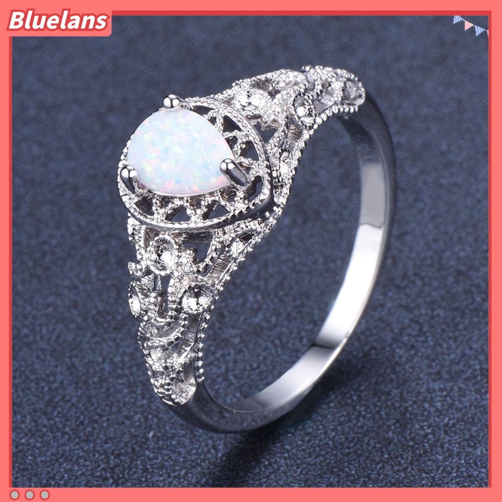 [BLS] Cincin Kawin Glitter Kepribadian Hadiah Valentine Warna-Warni Cubic Zirconia Temperamen Bertatahkan Berlian Imitasi Aesthetic Ring Perhiasan Aksesoris