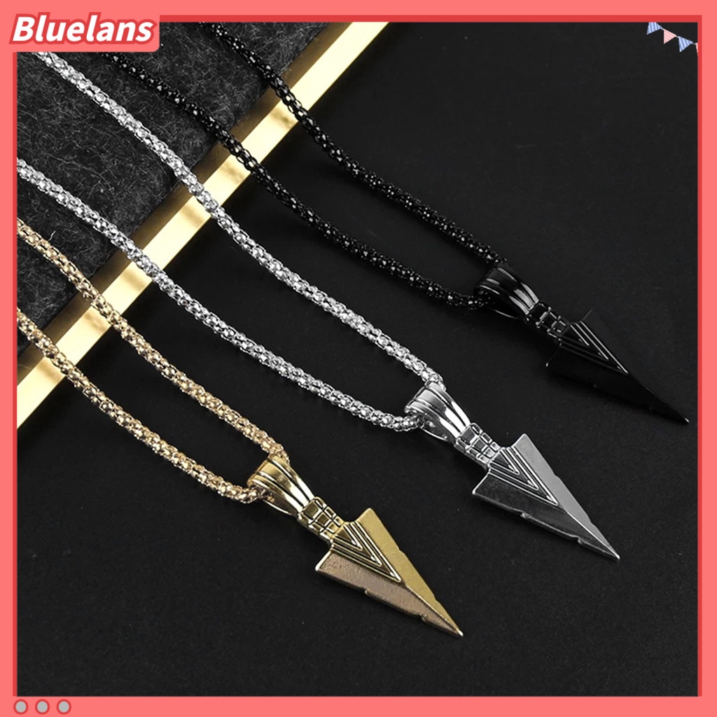 [BLS] Pria Kalung Rantai Tulang Stainless Steel Hip Hop Keren High Gloss Hadiah Fashion Perhiasan Kepala Liontin Sweater Necklace Untuk Harian