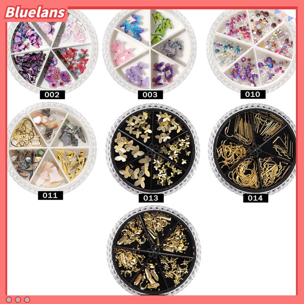 [BLM] 6kisi/set Rivet Butterfly Decals DIY Nail Art Payet Manicure Dekorasi