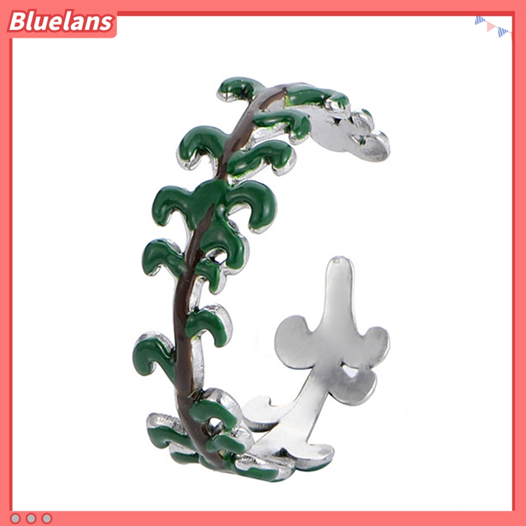 [BLS] Cincin Wanita Bunga Pembukaan Perhiasan Electroplating Vintage Finger Ring Untuk Pesta Perjamuan Prom