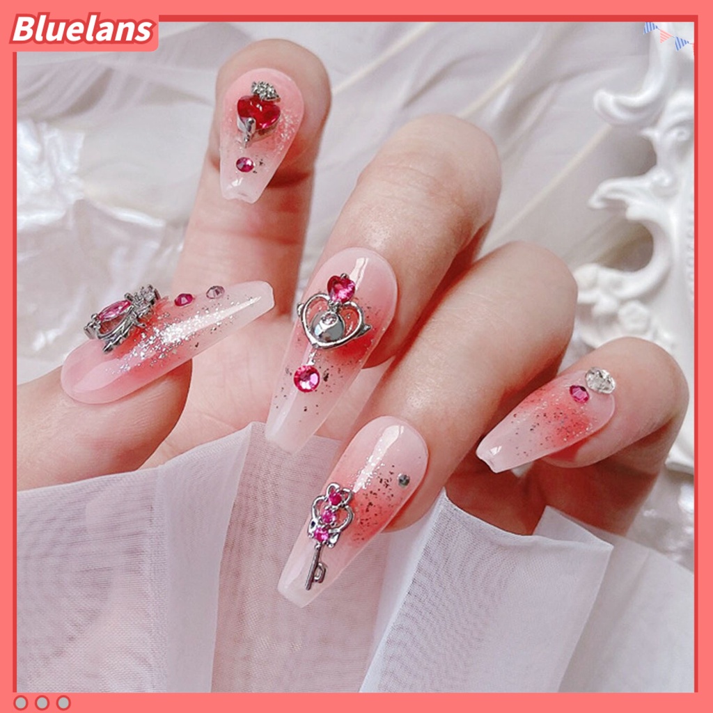 [BLM] Hiasan Kuku Sparkling Bentuk Indah Anti-Oksidasi Mempesona Efek Visual Mudah Diterapkan Paduan Dekoratif 3D Gaya Sailor Moon DIY Manicure Jewelry Perlengkapan Kuku