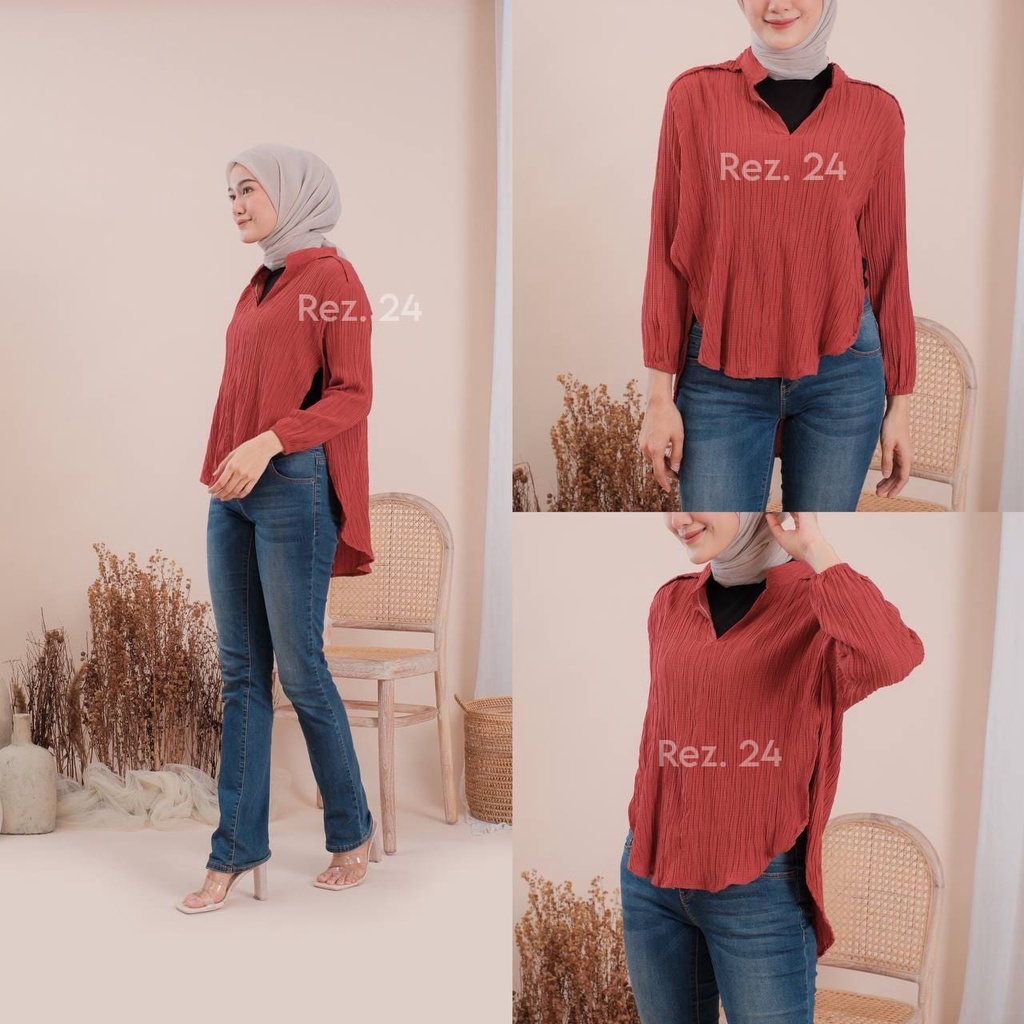 LIVIA BLOUSE | BLOUSE LADY CRUSH | ATASAN WANITA KOREA