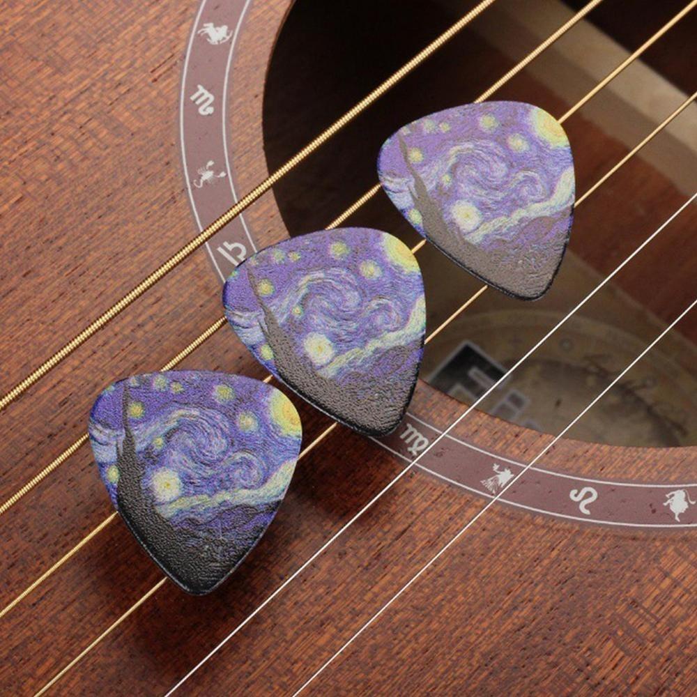 Lanfy Pick Gitar Akustik 3PCS Tipis Untuk Gitar Ukulele Aksesoris Bass Elektrik Klasik Suara Premium Picks Gitar Elektrik