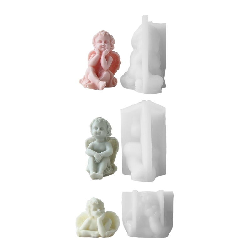 Siy Silicone DIY Kerajinan Cetakan Silikon Sabun Cetakan Lucu Berbentuk Malaikat Cetakan Lilin Sabun Membuat Cetakan DIY Hand-Making Supp