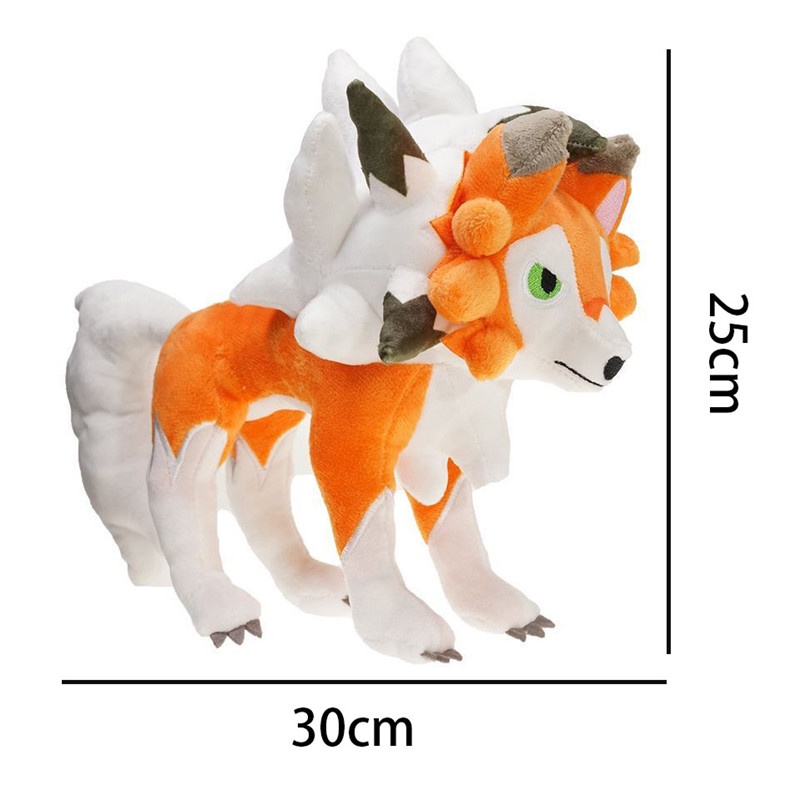 25cm Pokemon Lycanroc Plush Boneka Lucu Siang Senja Dari Rockruff Gog Dekorasi Model Elf Pokemon Go Mainan Untuk Anak-Anak