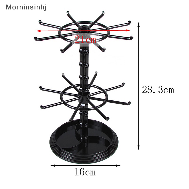 Mornin Stand Plastik Untuk Anting Liontin Gelang Perhiasan Dapat Diputar Display Stud Earrings Holder Jewellery Rack Storage Rak Kecil id