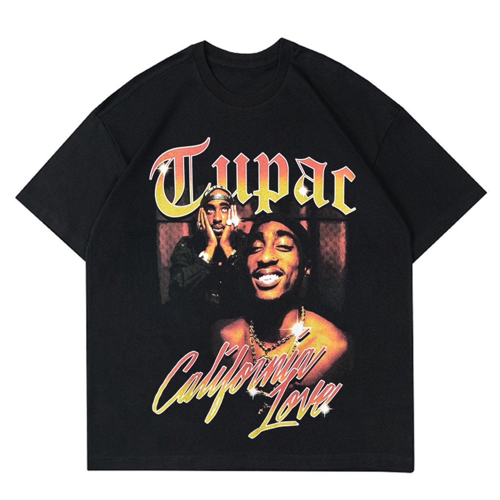 KAOS VINTAGE TUPAC SHAKUR | T-SHIRT TUPAC SHAKUR | BAJU HITAM PRIA RAPPER 2PAC / TUPAC OVERSIZE | ra
