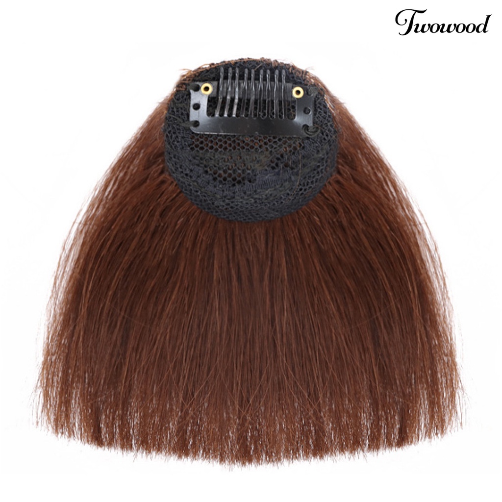 Twowood Wig Breathable Halus Serat Suhu Tinggi Tumpul Depan Fringe Wig Untuk Anak Perempuan