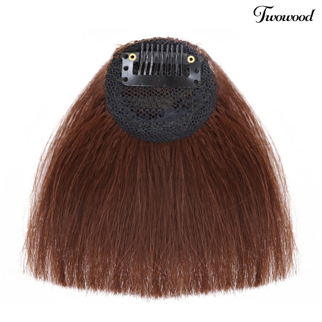 Twowood Wig Breathable Halus Serat Suhu Tinggi Tumpul Depan Fringe Wig Untuk Anak Perempuan