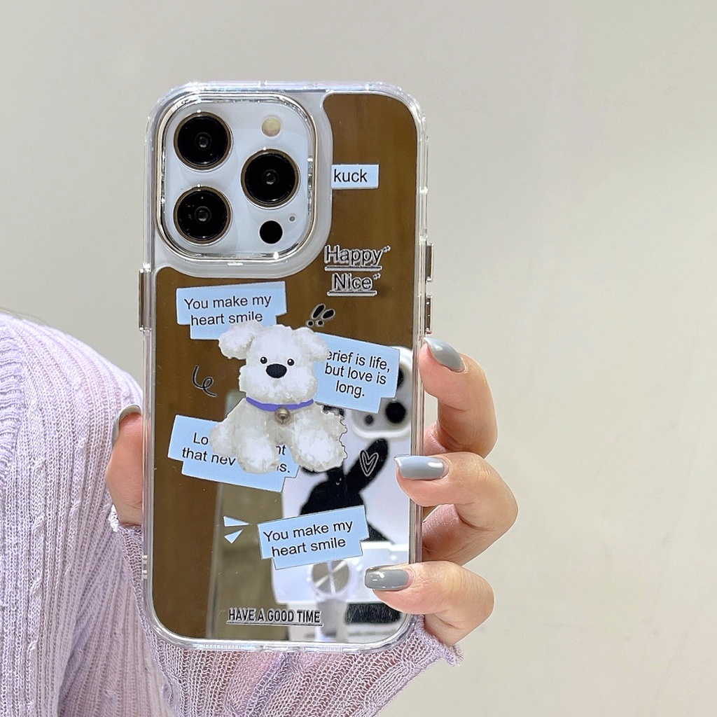 Cocok Untuk Iphone14 Pro Max iPhone Phone Case Permukaan Cermin Kamera Perlindungan Shockproof Kuat Kompatibel Dengan Iphone13 13pro 13prm iPhone 11 7Plus 8Plus Xr XS 12 Pro Max Phone Case