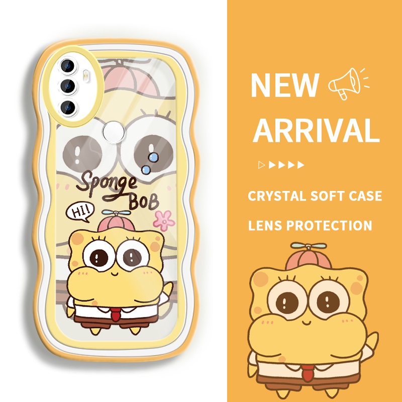 JVIRAG Case Untuk  For Oppo A53 2020 A11s A33 A32 A53s 4G A39 A57 2016 A57T A54 Casing  Cute SpongeB