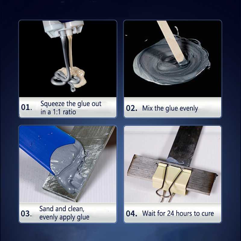Lem Besi AB Tahan Panas Metal Repair Glue Industrial 100g BURNHILDA