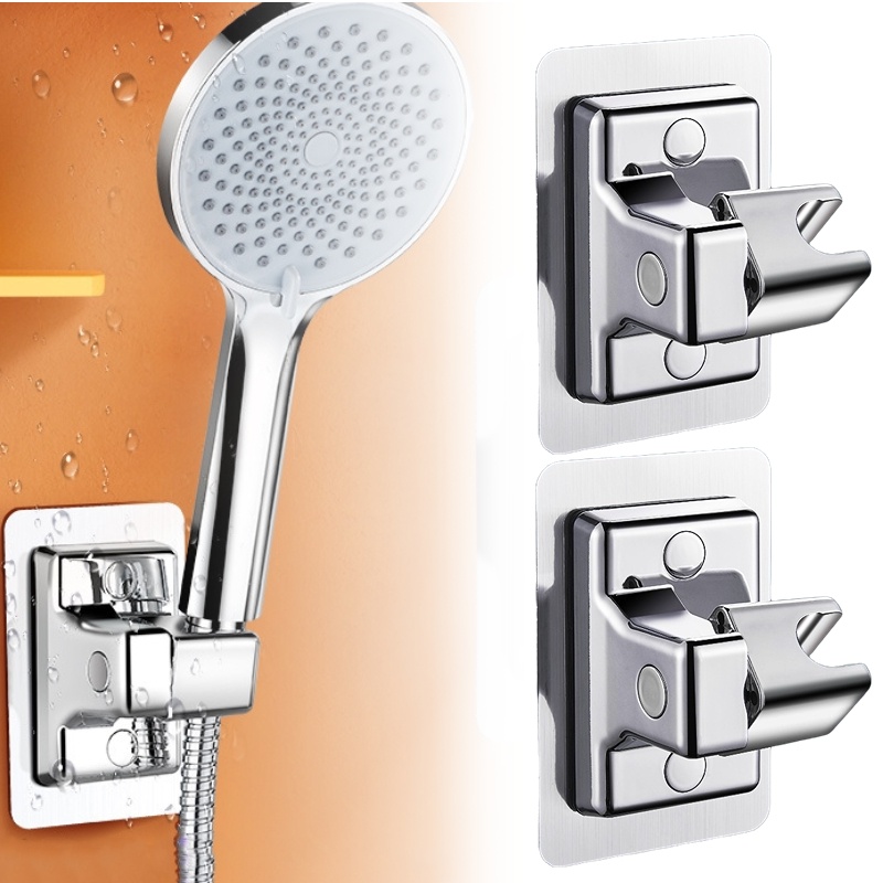 Sepatu ABS High Quality90° Stand Kepala Shower Perekat Diri Adjustable360° Rotatable Punch Free Universal Shower Head Holder Rumah Tangga Aksesoris Kamar Mandi Hotel