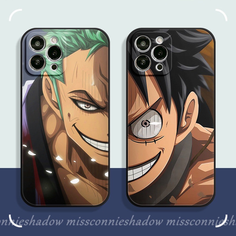 Penutup Tepi Lurus One Piece Untuk Infinix Hot 12 11 9 10 Play Hot 11 8 12 11s 20 20s 9 10t 10s 12i 10Lite 12pro Note8 11 12 G96 12 2023 Smart5 4 6 Plus Zoro Keren Sarung Luffy