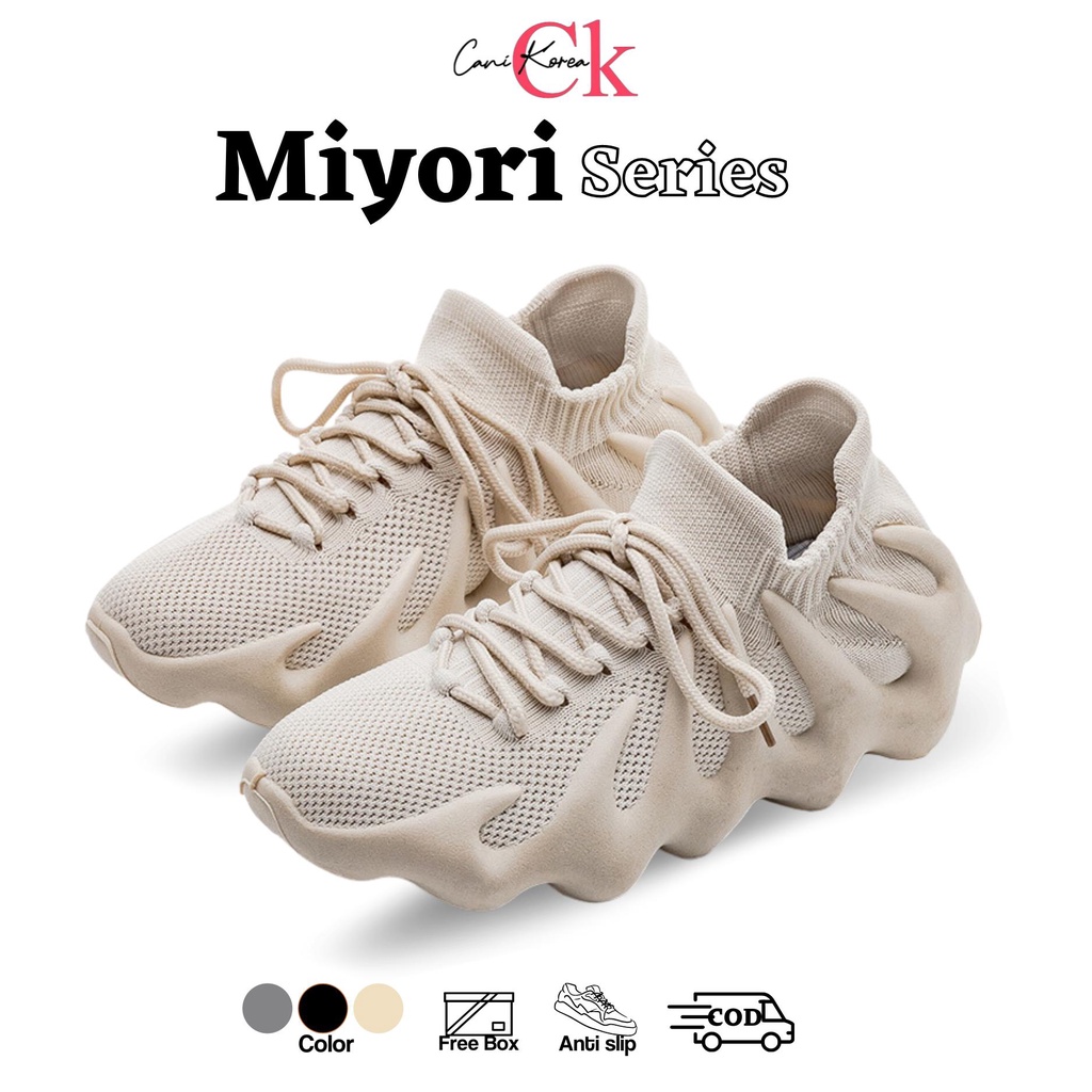 CaniKorea &quot;FREE BOX&quot; (Size 37 - 41) Miyori Sepatu Wanita Sneakers Sport Fashion Korea Import 9223