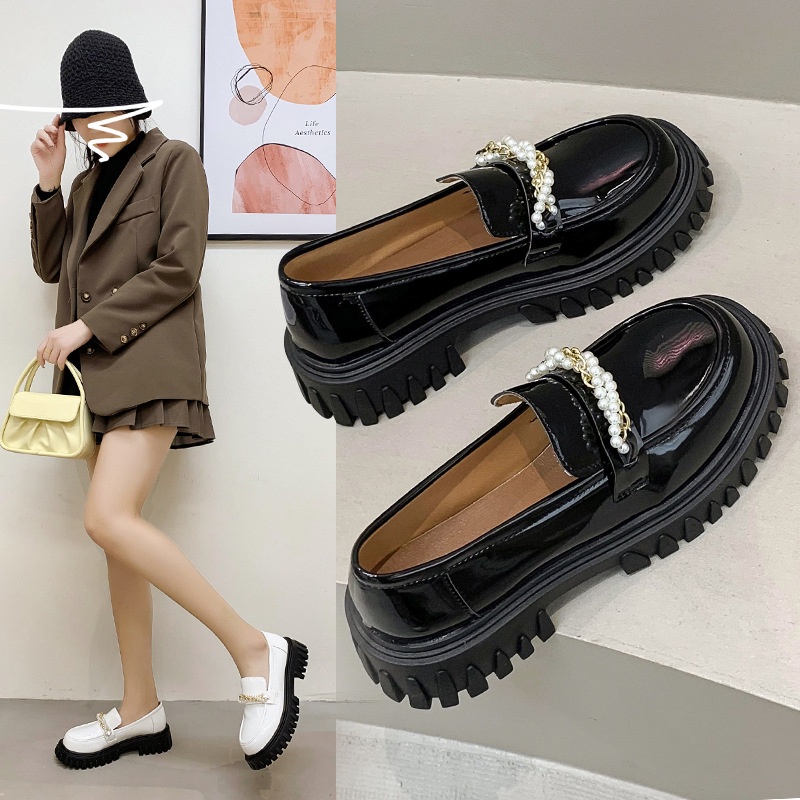 LUMMYSHOP SEPATU WANITA ANYA LOAFERS BLACK IMPORT PREMIUM