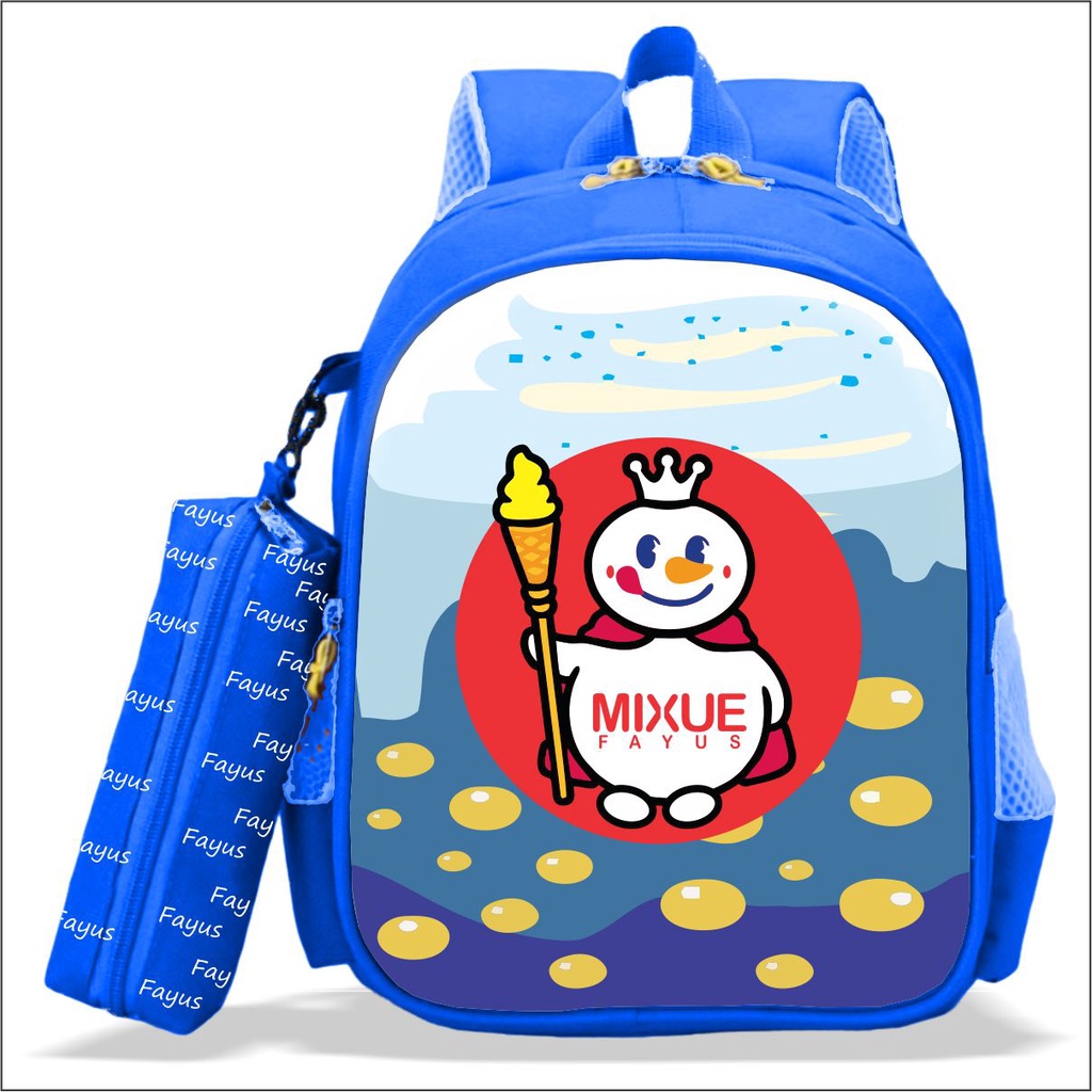 BOP TAS RANSEL MIXUE SNOW KING ANAK SEKOLAH SD TK PAUD LAKI-LAKI PEREMPUAN COWOK CEWEK 2IN1 TERBARU 2023 TERBARU