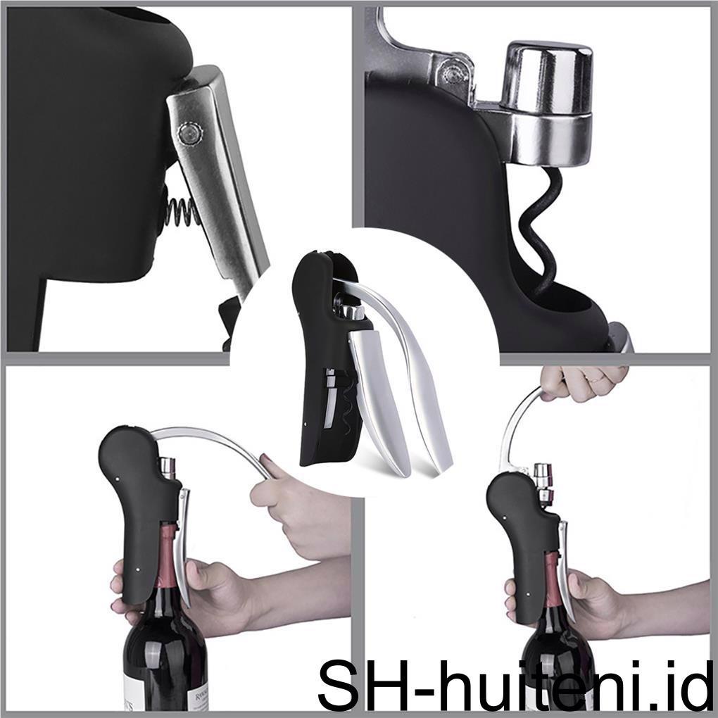 Pembuka Botol Wine Multi-Fungsional Zinc Alloy Open Tools Nyaman Bar Genggam Cork Drill Lifter Perlengkapan Toko Restoran