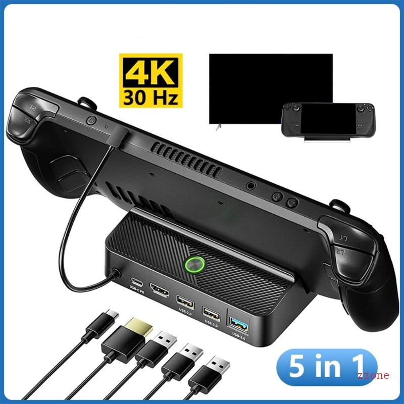 Zzz Docking Stations Video Converter Holder Dock USB2 0tipe-C Untuk Steam Deck