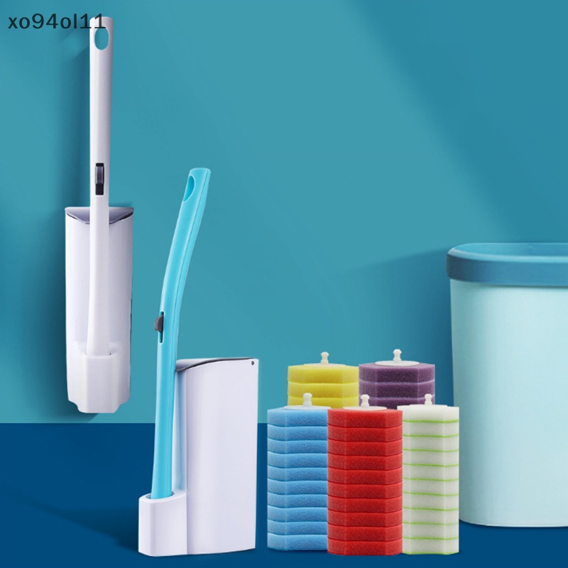 Xo 5Pcs Bathroom Disposable Toilet Brush Cleaning No Dead Corner Wash Sikat Toilet Aksesoris Kamar Mandi Rumah Tangga Gagang Panjang Cleaner Tool OL