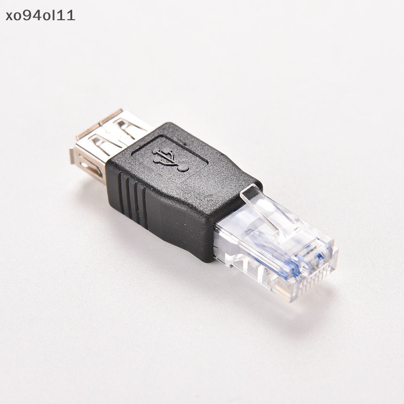 Xo RJ45 Male to USB AF A Female Adapter Socket LAN Jaringan Ethernet Router Plug OL