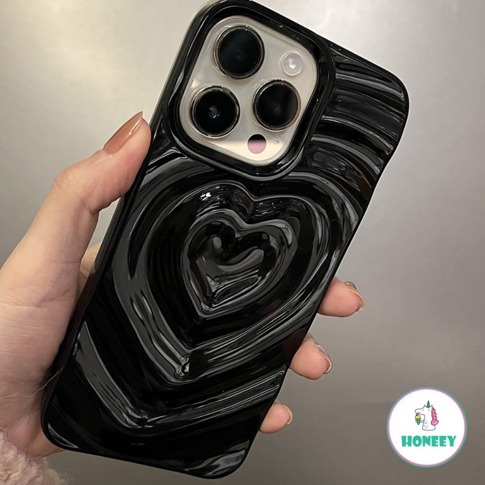 IPHONE Korea Fashion Gadis Riak Air Cinta Seni Ponsel Case Untuk Iphone14 13 12 11 Pro Max Case Lucu Permen Warna Shockproof Soft Cover