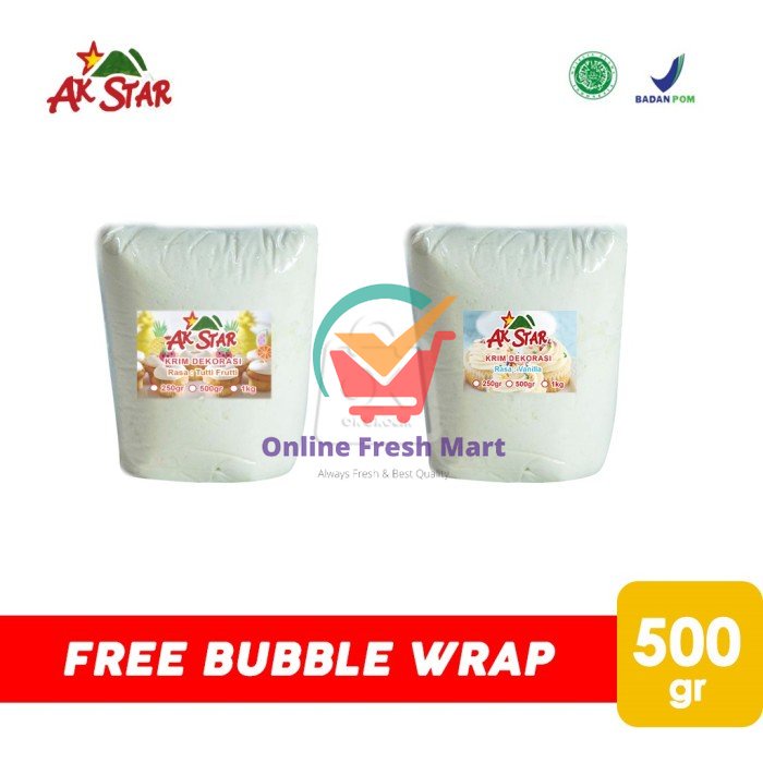 

Buttercream 500gr - Tuti Frutti - Online Fresh Mart Denpasar