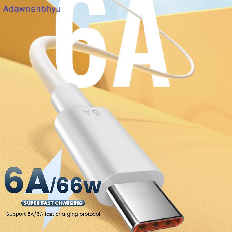 Adhyu 2meter 6A 66W USB Type-c Kabel Charge Super Cepat Untuk xiaomi Samsung Huawei ID