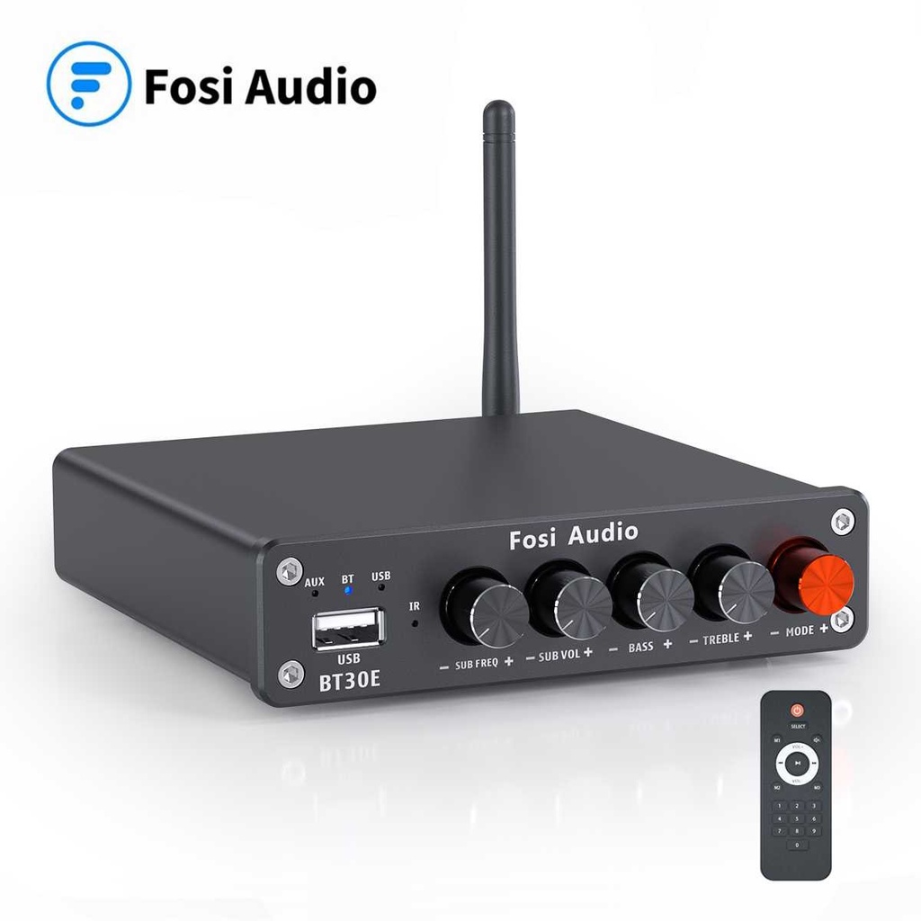 Audio Amplifier Bluetooth 5.0 USB RCA HiFi Subwoofer 2.1 Channel Remot Kontrol