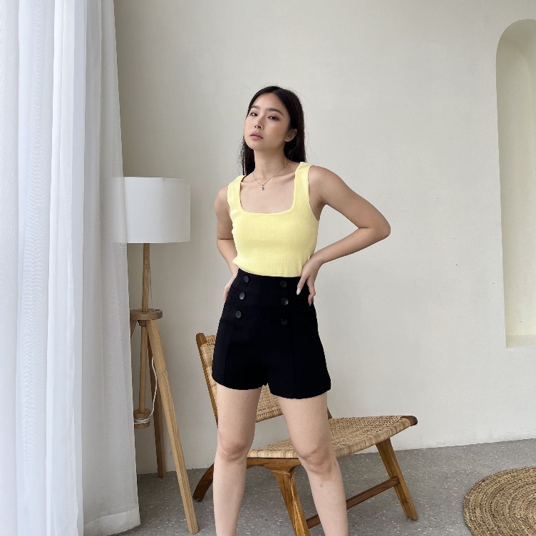 Flo Tank Top / Crop Top Wanita Korea / Tank Top Premium / Atasan Rajut