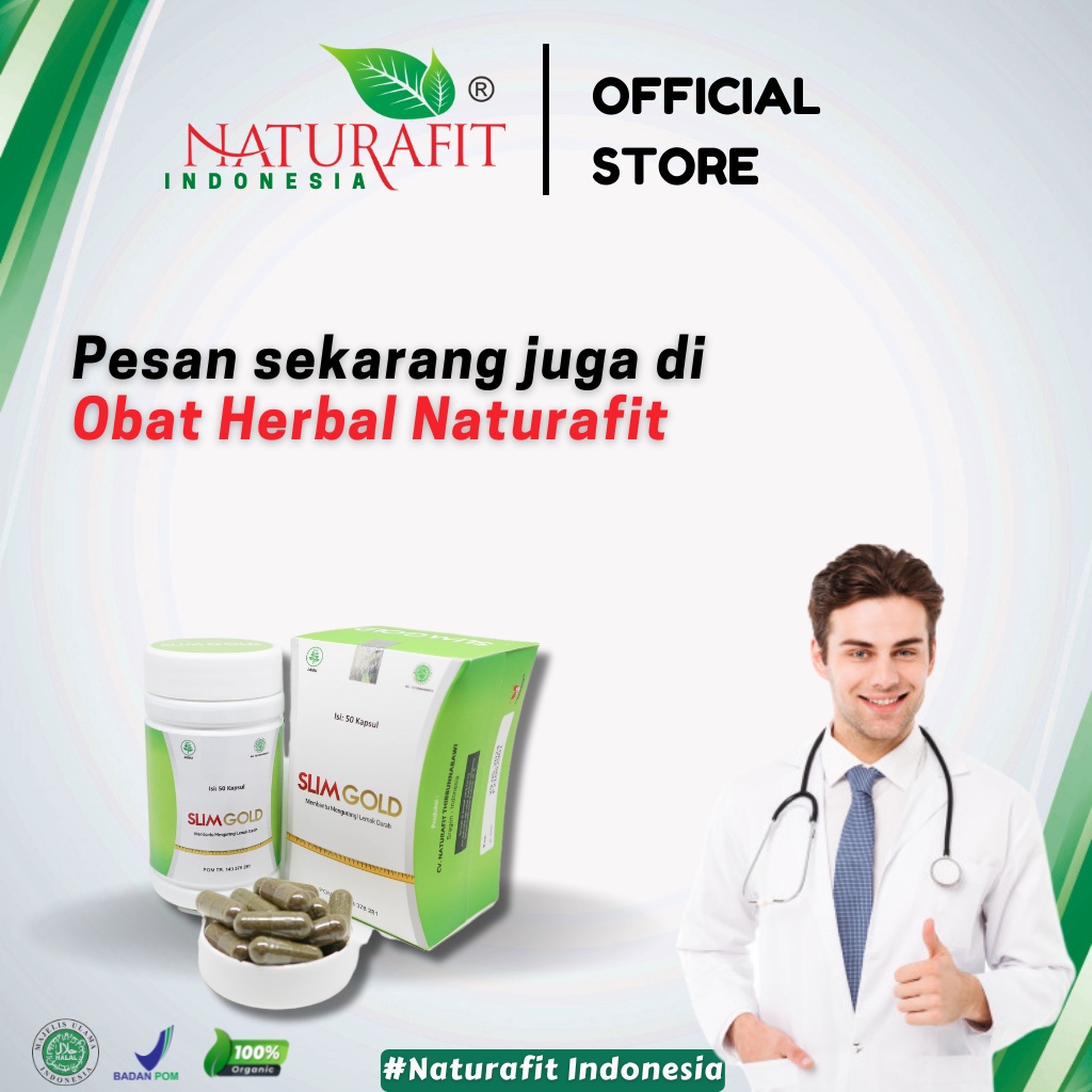Obat Herbal Diet, Pelangsing, Penurun Berat Badan Alami, Pembakar Lemak, Ampuh Slim Gold Naturafit