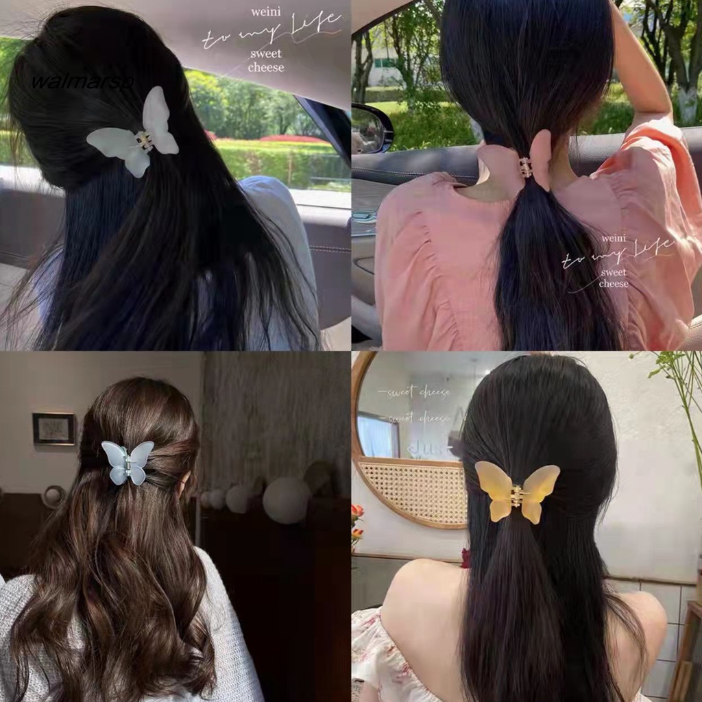 Ws Fashion Hair Claw Elegan Gigi Silang Desain Bentuk Kupu-Kupu Klip Rambut Aksesoris Rambut