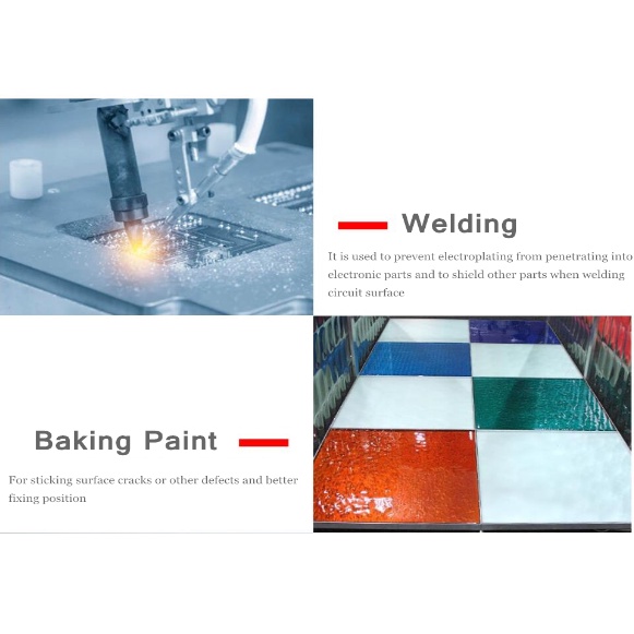 Isolasi Tahan Panas Lakban Solder 200 Derajat Masking Die Cut BURNHILDA