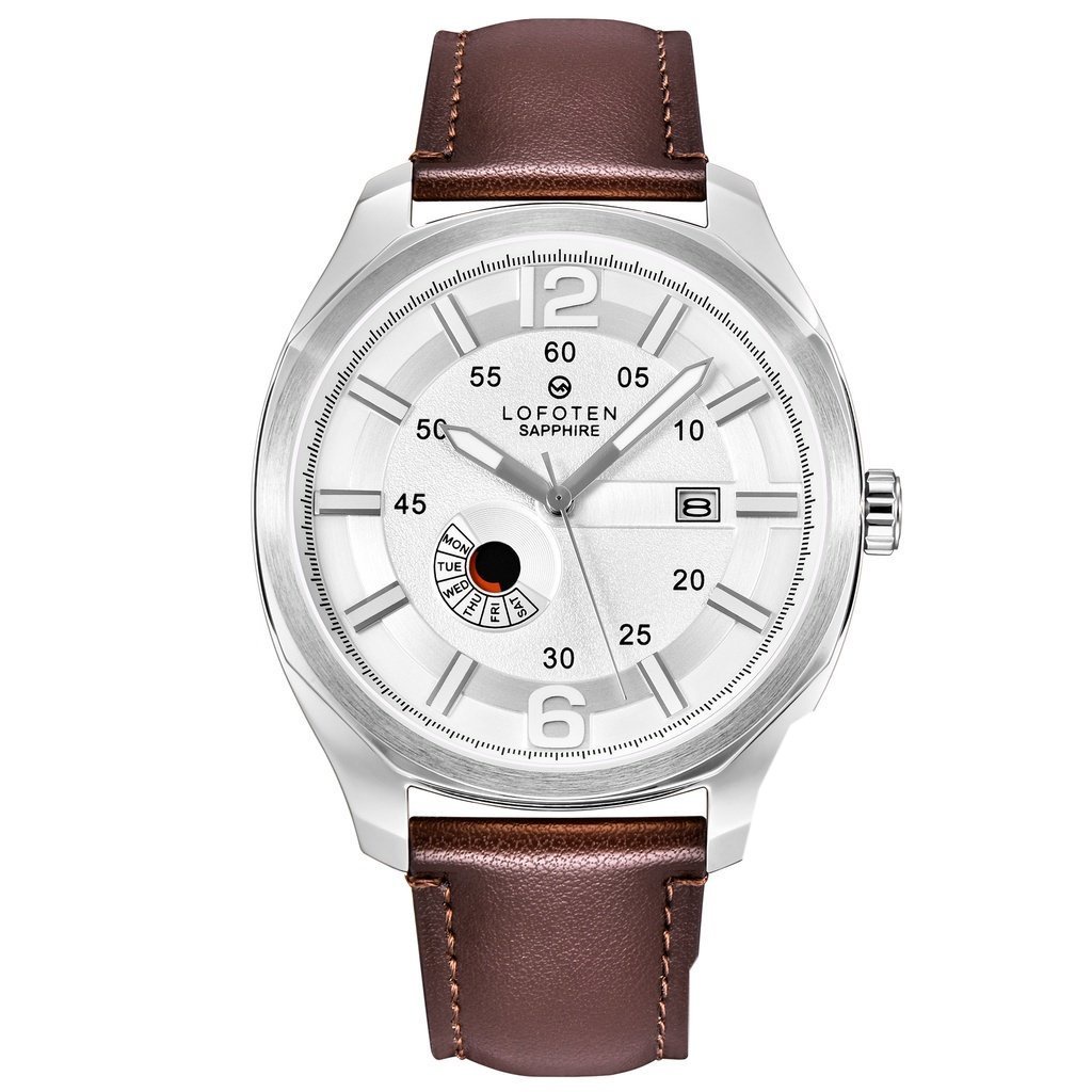 LOFOTEN Jam Tangan Analog Pria F-6508M with Genuine Leather Strap