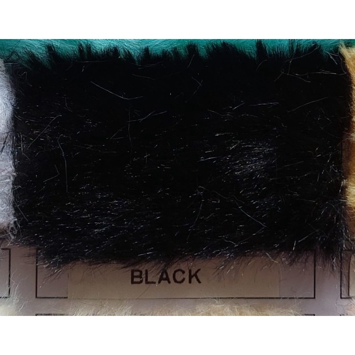 Barang Unik Kain Bulu Rabbit Fur/ Kain Bulu Kelinci Halus Dan Lembut - BLACK